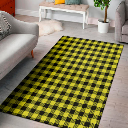 Yellow Buffalo Plaid Print Area Rug