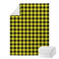 Yellow Buffalo Plaid Print Blanket