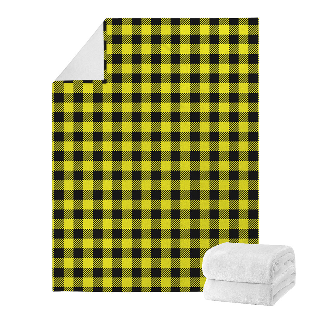 Yellow Buffalo Plaid Print Blanket