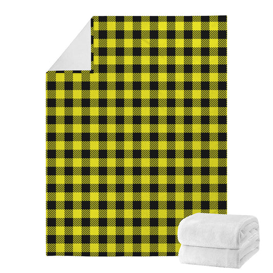 Yellow Buffalo Plaid Print Blanket
