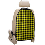 Yellow Buffalo Plaid Print Car Seat Organizers