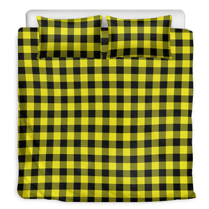 Yellow Buffalo Plaid Print Duvet Cover Bedding Set