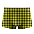 Yellow Buffalo Plaid Print Men's Boxer Briefs