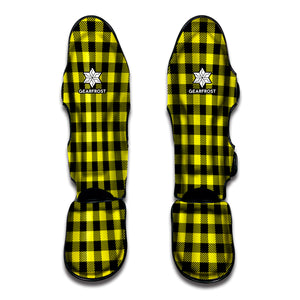 Yellow Buffalo Plaid Print Muay Thai Shin Guard