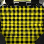 Yellow Buffalo Plaid Print Pet Car Back Seat Cover