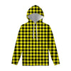 Yellow Buffalo Plaid Print Pullover Hoodie