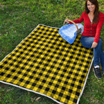 Yellow Buffalo Plaid Print Quilt