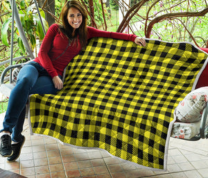 Yellow Buffalo Plaid Print Quilt