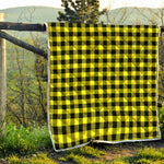 Yellow Buffalo Plaid Print Quilt