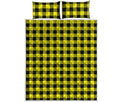 Yellow Buffalo Plaid Print Quilt Bed Set