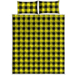 Yellow Buffalo Plaid Print Quilt Bed Set