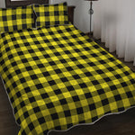 Yellow Buffalo Plaid Print Quilt Bed Set