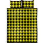 Yellow Buffalo Plaid Print Quilt Bed Set