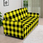 Yellow Buffalo Plaid Print Sofa Cover