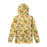Yellow Camo And Hibiscus Flower Print Pullover Hoodie