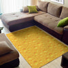 Yellow Cheese Print Area Rug