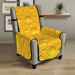 Yellow Cheese Print Armchair Protector