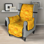 Yellow Cheese Print Armchair Protector