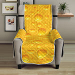 Yellow Cheese Print Armchair Protector