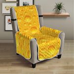 Yellow Cheese Print Armchair Protector