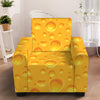 Yellow Cheese Print Armchair Slipcover