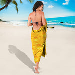 Yellow Cheese Print Beach Sarong Wrap