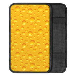 Yellow Cheese Print Car Center Console Cover