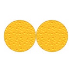 Yellow Cheese Print Car Coasters