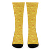 Yellow Cheese Print Crew Socks