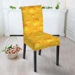 Yellow Cheese Print Dining Chair Slipcover