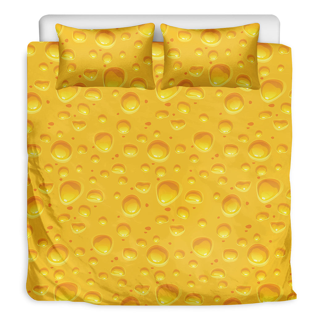 Yellow Cheese Print Duvet Cover Bedding Set
