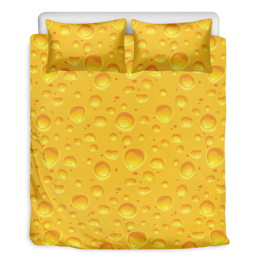 Yellow Cheese Print Duvet Cover Bedding Set