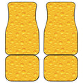 Yellow Cheese Print Front and Back Car Floor Mats