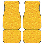 Yellow Cheese Print Front and Back Car Floor Mats