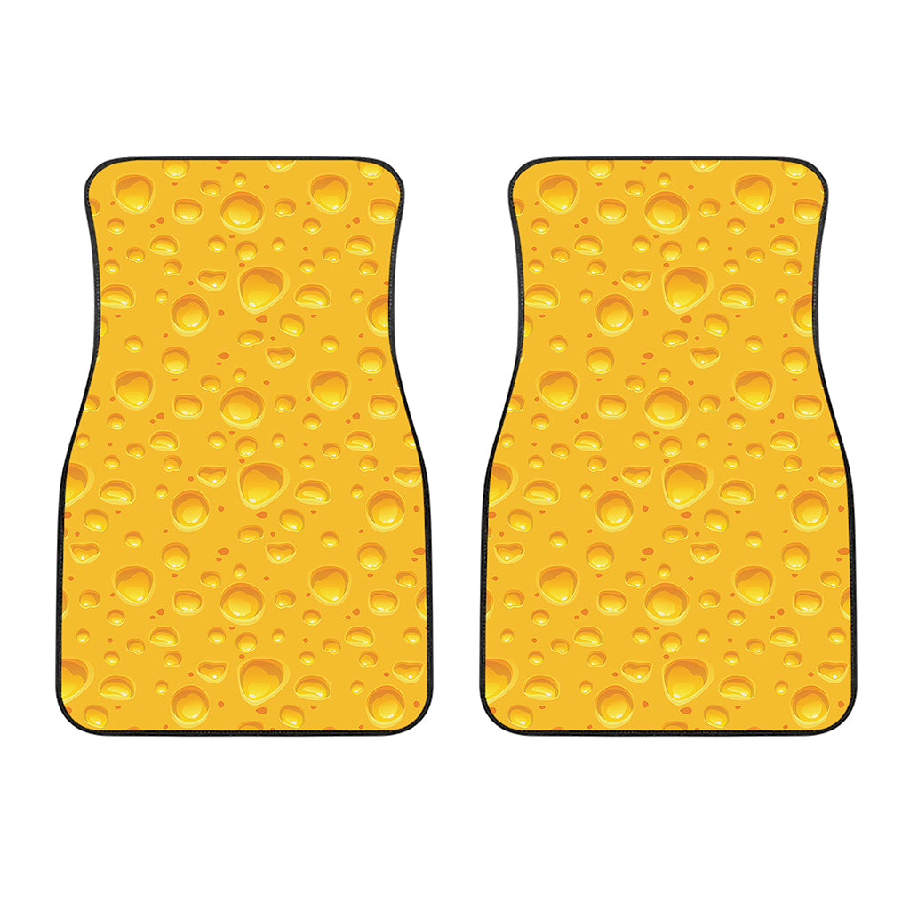 Yellow Cheese Print Front Car Floor Mats