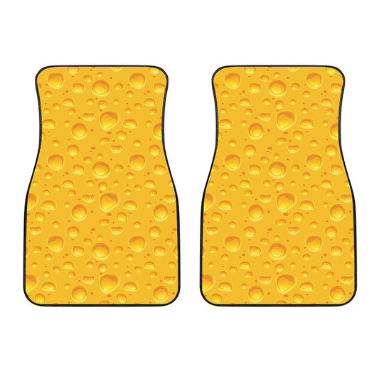 Yellow Cheese Print Front Car Floor Mats