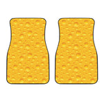 Yellow Cheese Print Front Car Floor Mats