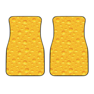 Yellow Cheese Print Front Car Floor Mats