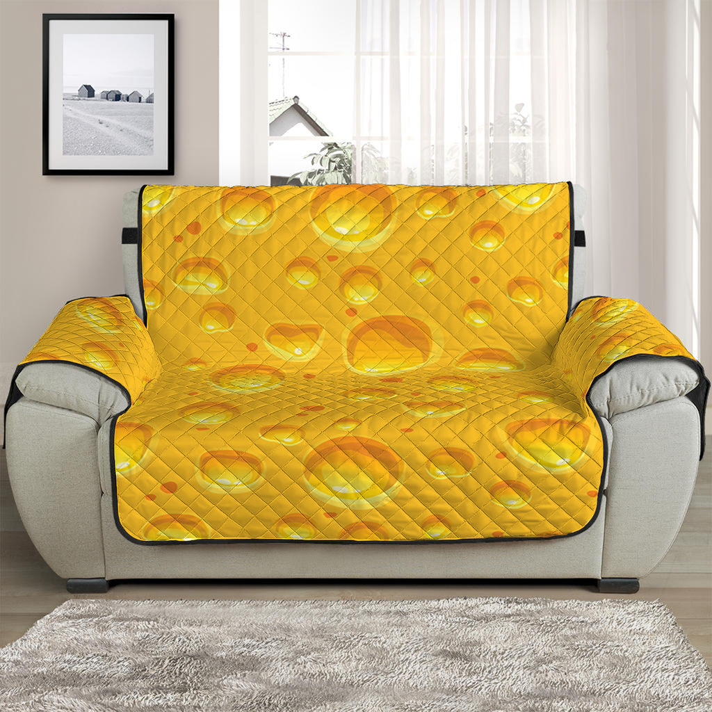 Yellow Cheese Print Half Sofa Protector