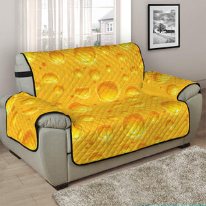 Yellow Cheese Print Half Sofa Protector