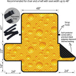 Yellow Cheese Print Half Sofa Protector