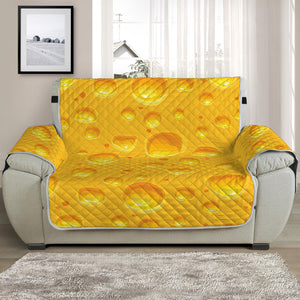 Yellow Cheese Print Half Sofa Protector