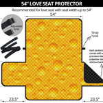 Yellow Cheese Print Loveseat Protector