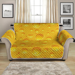 Yellow Cheese Print Loveseat Protector