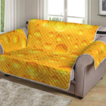 Yellow Cheese Print Loveseat Protector