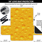 Yellow Cheese Print Loveseat Protector