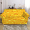 Yellow Cheese Print Loveseat Slipcover