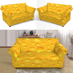 Yellow Cheese Print Loveseat Slipcover