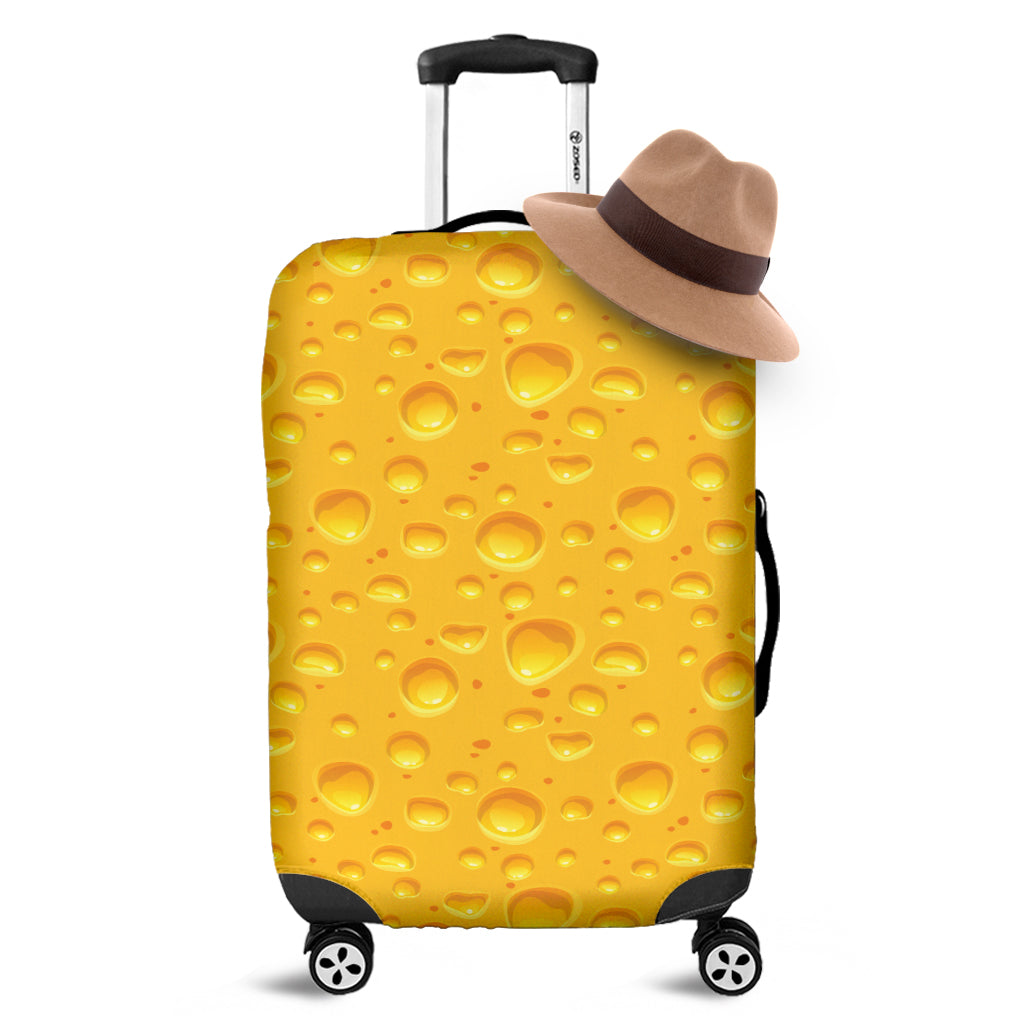 Yellow Cheese Print Luggage Cover