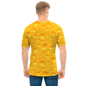 Yellow Cheese Print Men's T-Shirt
